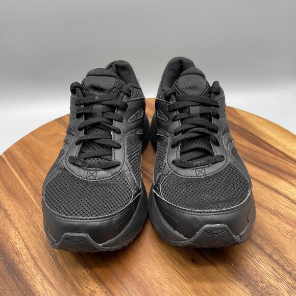 Saucony Cohesion 14 Shoes Womens Size 10 W Triple Black Running Comfort Walking - Picture 2 of 8